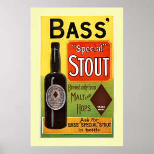 Bass Stout  Beer Advertisation Poster