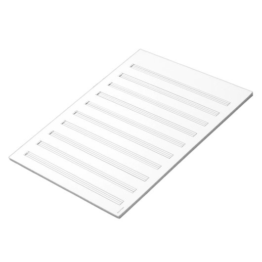 Bass Tab Notebook: 4 String Bass guitar Blank Notitieblok (Schuin)