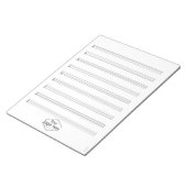 Bass Tab Notitieboek Custom Music School Logo Notitieblok (Schuin)