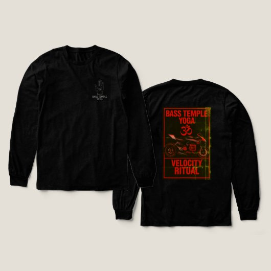 Bass Temple Yoga: Velocity Ritual – Redline Editio Tri-Blend Shirt (Voorkant /achterkant)