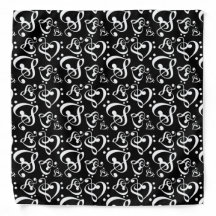 Bass Treble Clef Hearts Muzieknoten Patroon
