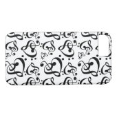 Bass Treble Clef Hearts Muzieknoten Patroon Case-Mate iPhone Case (Achterkant (Horizontaal))