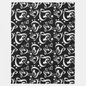 Bass Treble Clef Hearts Muzieknoten Patroon Fleece Deken (Voorkant)