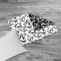 Bass Treble Clef Hearts Muzieknoten Patroon