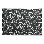 Bass Treble Clef Hearts Muzieknoten Patroon Kussensloop (Achterkant)