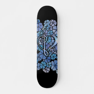Bass Treble Clef Note Music Heart Love Persoonlijk Skateboard