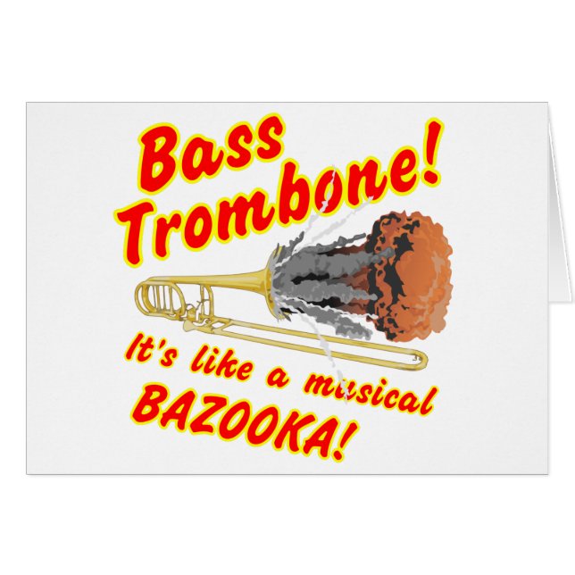Bass Trombone Musical Bazooka (Voorkant Horizontaal)