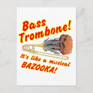 Bass Trombone Musical Bazooka Briefkaart