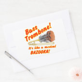 Bass Trombone Musical Bazooka Rechthoekige Sticker (Envelop)