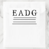 Bass Tuned Rechthoekige Sticker (Tas)