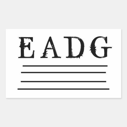 Bass Tuned Rechthoekige Sticker (Voorkant)