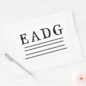 Bass Tuned Rechthoekige Sticker (Envelop)