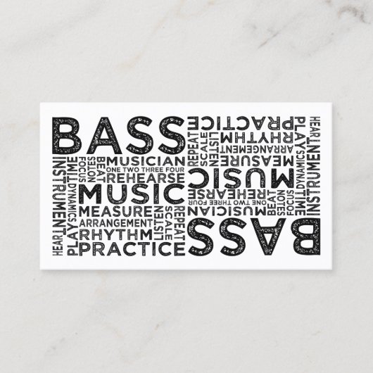 Bass Typografie Visitekaartje (Voorkant)