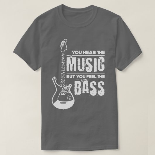 Bass van het citaat van de Gift Muziek T-shirt (Design voorkant)