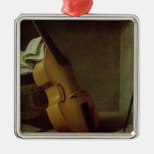 Bass Viol, Score Sheet en Sword, 1693 Metalen Ornament