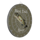 Bass vis beste papa ooit op maat dartbord (Voorkant Links)