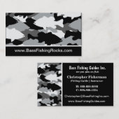 Bass Vissen Black Camo Visitekaartje (Voorkant / Achterkant)