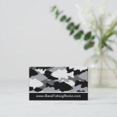 Bass Vissen Black Camo Visitekaartje (Staand voorkant)