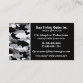 Bass Vissen Black Camo Visitekaartje (Achterkant)