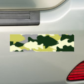 Bass Vissen Green Camo Bumpersticker (Op auto)