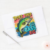 Bass Vissen Humor Vierkante Sticker (Envelop)