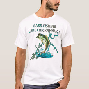 Bass Vissen Lake Chickamauga T-shirt