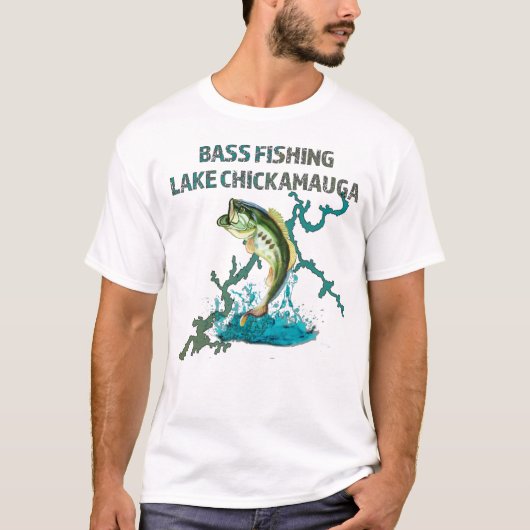 Bass Vissen Lake Chickamauga T-shirt (Voorkant)