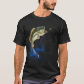 Bass Vissen Largemouth Jumping Fish T-shirt (Voorkant)