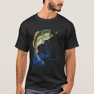 Bass Vissen Largemouth Jumping Fish T-shirt