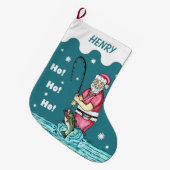 Bass Vissen Santa Claus Grote Kerstsok (Voorkant (Hangend))