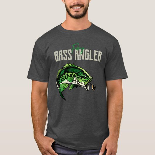 Bass vissen t-shirt (Voorkant)