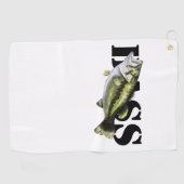 Bass Vissen Towel Golfhanddoek (Horizontaal)