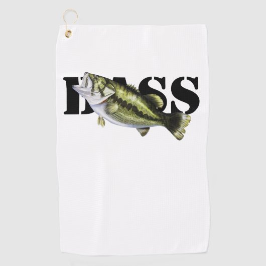 Bass Vissen Towel Golfhanddoek (Voorkant)