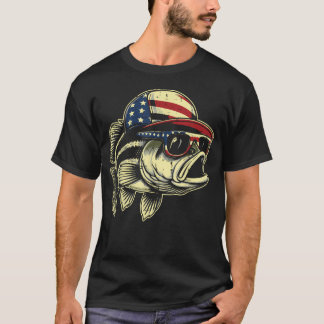 Bass vissen Vis Usa Pet Visser T-shirt