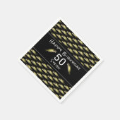 Bass Vist 50th Birthday Black Mannen Persoonlijk Servet (Hoek)