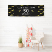 Bass Vist 50th Happy Birthday op persoonlijke tite Spandoek (Insitu)