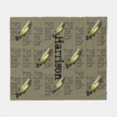 Bass Vist Aangepaste naam Medium Fleece Blanket (Voorkant (Horizontaal))