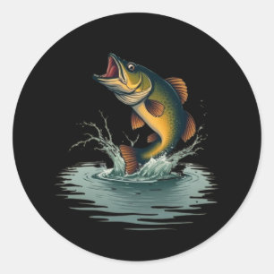 Bass Vist Adventure Ronde Sticker
