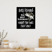 Bass Vist Citaat Funny dure Hobby Sports Poster (Keuken)