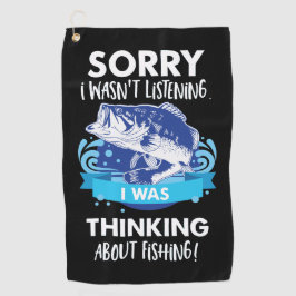 Bass Vist Citaat Hobby Sport Fisherman Golfhanddoek