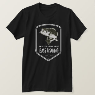 Bass Vist citaat van de Tug is mijn geneesmiddel T-shirt