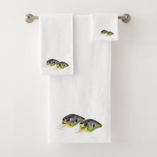 Bass Vist Crankbait Towel Set Bad Handdoek (Insitu)