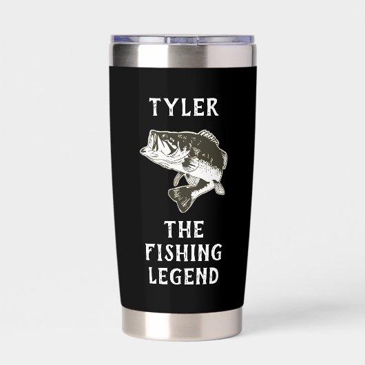 Bass Vist de Legend Name Funny Geïsoleerde Drinkbeker (Achterkant)