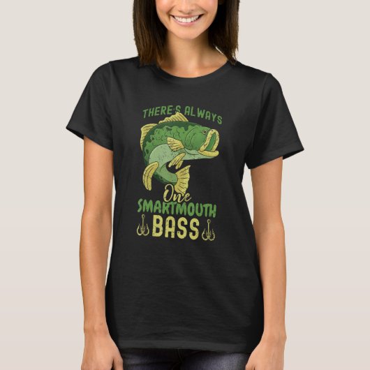 Bass Vist er altijd één grote mondbas T-shirt (Voorkant)