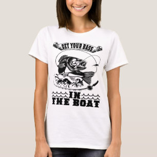 Bass Vist Gift Mannen Funny Fishermen Boat Fisher T-shirt