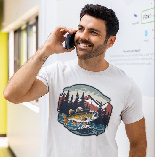 Bass Vist koel bergbos buiten T-shirt