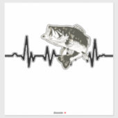 Bass Vist pulse hartslag sport Hobby auto Sticker (Vel)