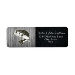 Bass Vist Return Address Black Sports Hobby Etiket