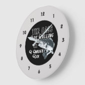 Bass Vist Sport Hobby Quote voor mannen Grote Klok (Hoek)