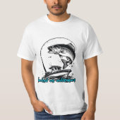 Bass Vist T-shirt "Hooked on Adventure" (Voorkant)